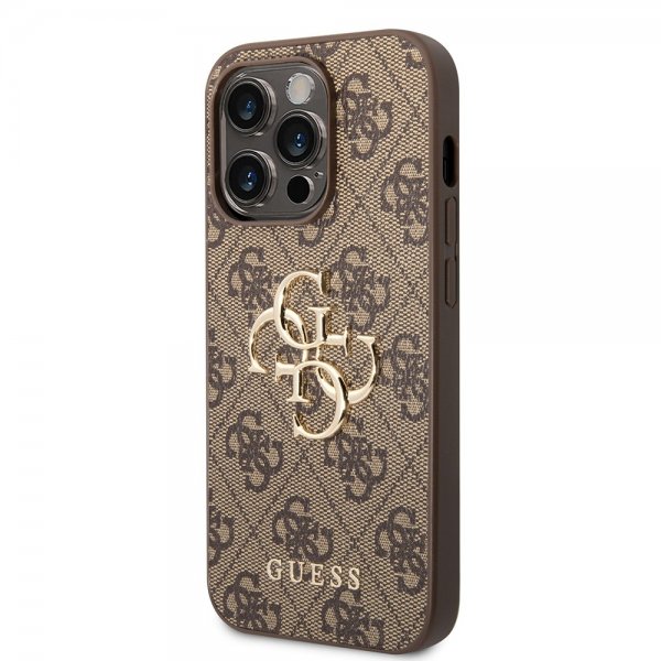Guess iPhone 15 Pro Deksel 4G Logo Brun