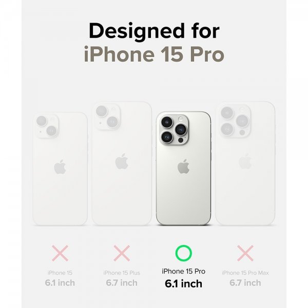 Ringke iPhone 15 Pro Deksel Air Glitter Clear