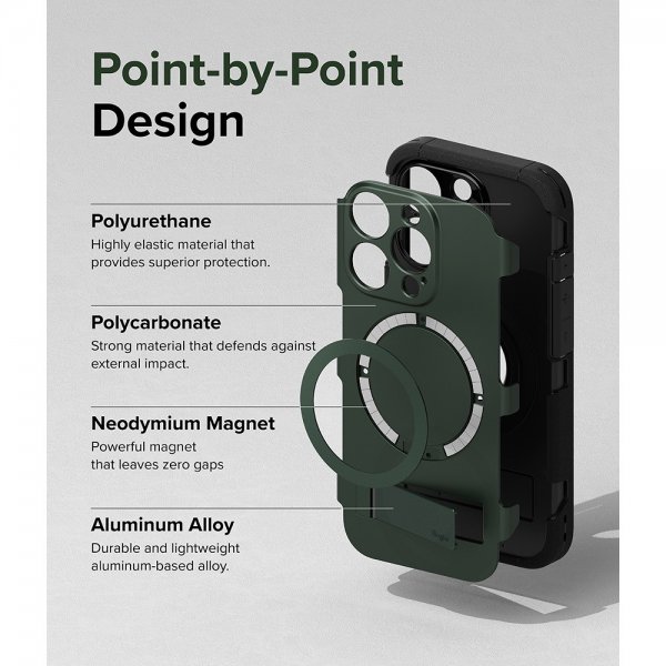 Ringke iPhone 15 Pro Deksel Alles MagSafe Dark Green