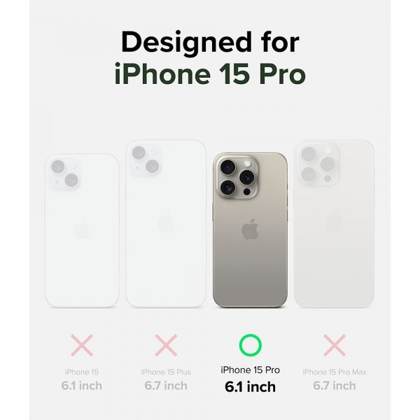 Ringke iPhone 15 Pro Deksel Alles MagSafe Dark Green