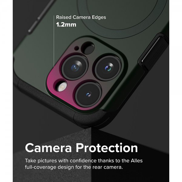 Ringke iPhone 15 Pro Deksel Alles MagSafe Dark Green