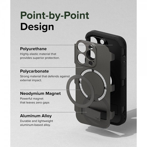 Ringke iPhone 15 Pro Deksel Alles MagSafe Gun Metal