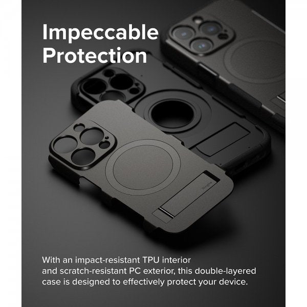 Ringke iPhone 15 Pro Deksel Alles MagSafe Gun Metal