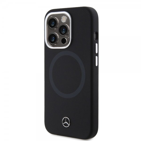 Mercedes Benz iPhone 15 Pro Deksel Bicolor MagSafe Svart