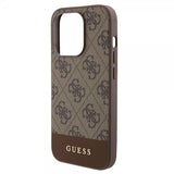 Guess iPhone 15 Pro Deksel Bottom Stripe MagSafe Brun