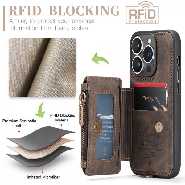CaseMe iPhone 15 Pro Deksel C20 Series Kaffe