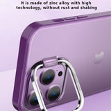 X-Level iPhone 15 Pro Deksel Camera Frame Kickstand Blå