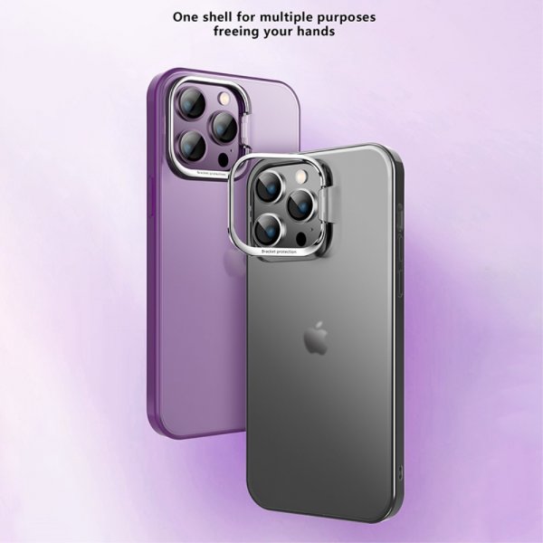 X-Level iPhone 15 Pro Deksel Camera Frame Kickstand Blå