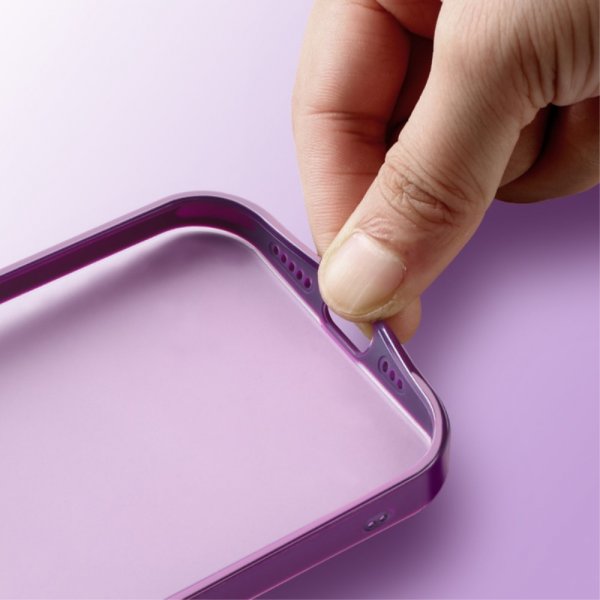 X-Level iPhone 15 Pro Deksel Camera Frame Kickstand Lilla