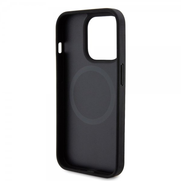 Ferrari iPhone 15 Pro Deksel Carbon PU Leather MagSafe Svart