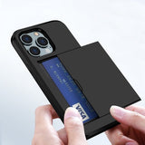 iPhone 15 Pro Deksel Card Slide Svart