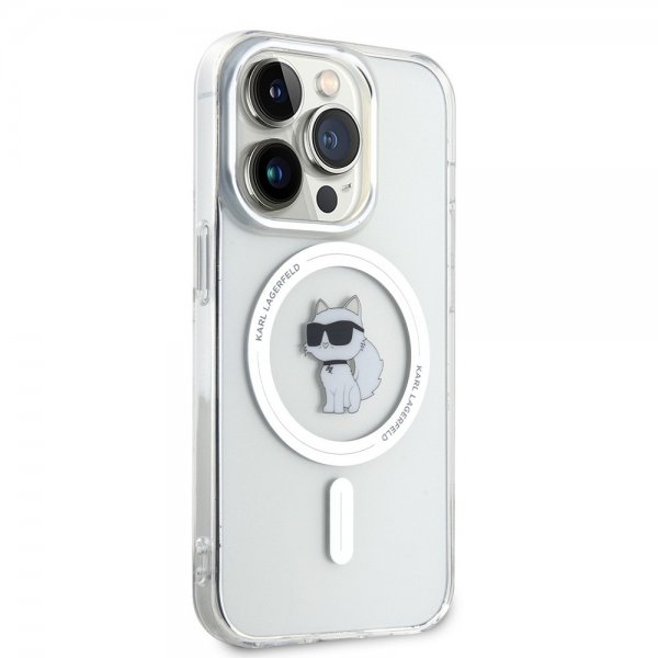 Karl Lagerfeld iPhone 15 Pro Deksel Choupette MagSafe Transparent