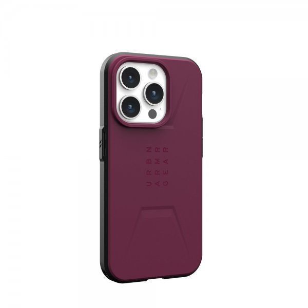 Urban Armor Gear (UAG) iPhone 15 Pro Deksel Civilian MagSafe Bordeaux
