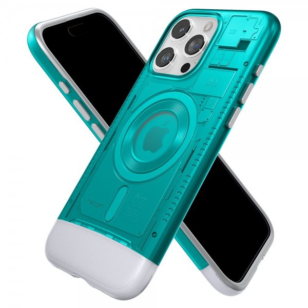 Spigen iPhone 15 Pro Deksel Classic C1 MagFit Bondi Blue