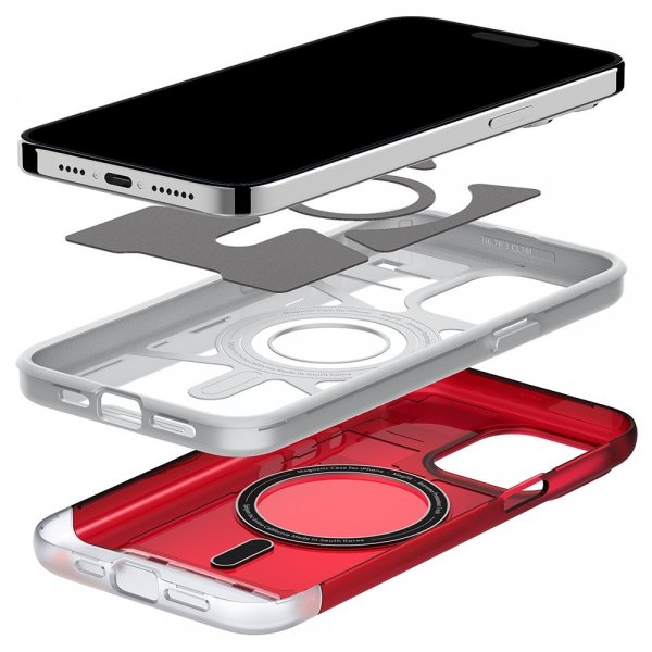 Spigen iPhone 15 Pro Deksel Classic C1 MagFit Ruby