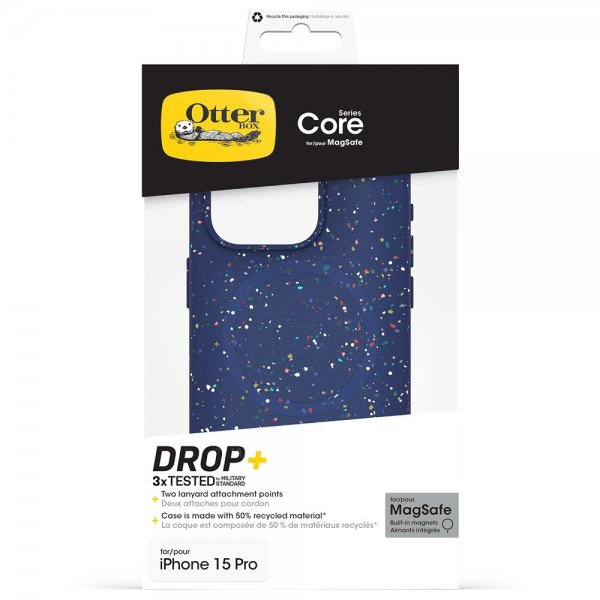 Otterbox iPhone 15 Pro Deksel Core MagSafe Blueberry Pie