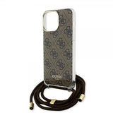 Guess iPhone 15 Pro Deksel Crossbody Cord Brun