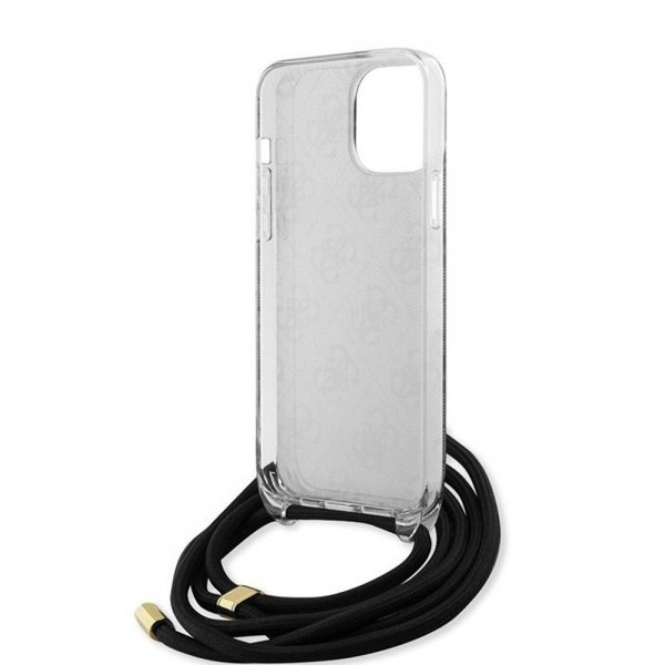 Guess iPhone 15 Pro Deksel Crossbody Cord Svart