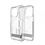 Zagg iPhone 15 Pro Deksel Crystal Palace Snap Kickstand Transparent