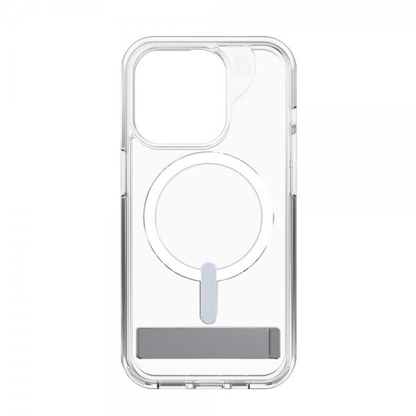 Zagg iPhone 15 Pro Deksel Crystal Palace Snap Kickstand Transparent