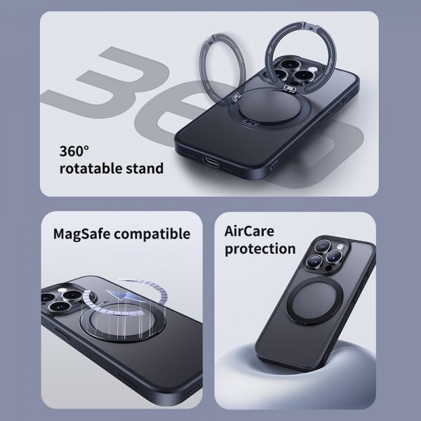Baseus iPhone 15 Pro Deksel CyberLoop MagSafe Svart