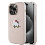 Hello Kitty iPhone 15 Pro Deksel Debossed Logo MagSafe Rosa