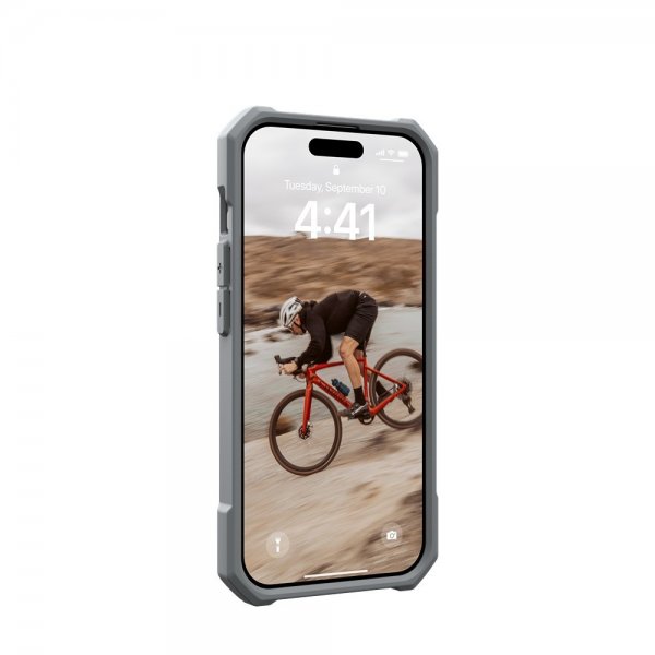 Urban Armor Gear (UAG) iPhone 15 Pro Deksel Essential Armor MagSafe Sølv