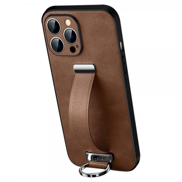 Sulada iPhone 15 Pro Deksel Fashion Series Brun