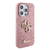 Guess iPhone 15 Pro Deksel Fixed Glitter Rosa
