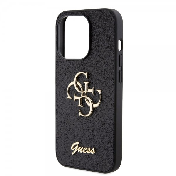 Guess iPhone 15 Pro Deksel Fixed Glitter Svart