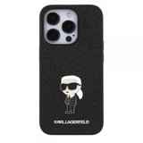 Karl Lagerfeld iPhone 15 Pro Deksel Fixed Glitter Svart
