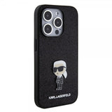 Karl Lagerfeld iPhone 15 Pro Deksel Fixed Glitter Svart