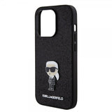 Karl Lagerfeld iPhone 15 Pro Deksel Fixed Glitter Svart