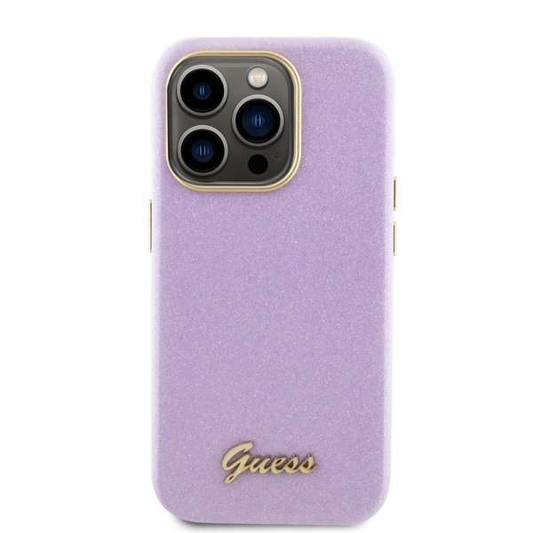 Guess iPhone 15 Pro Deksel Full Glitter Wrapped Lilac
