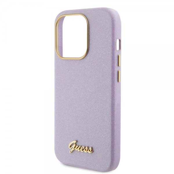 Guess iPhone 15 Pro Deksel Full Glitter Wrapped Lilac