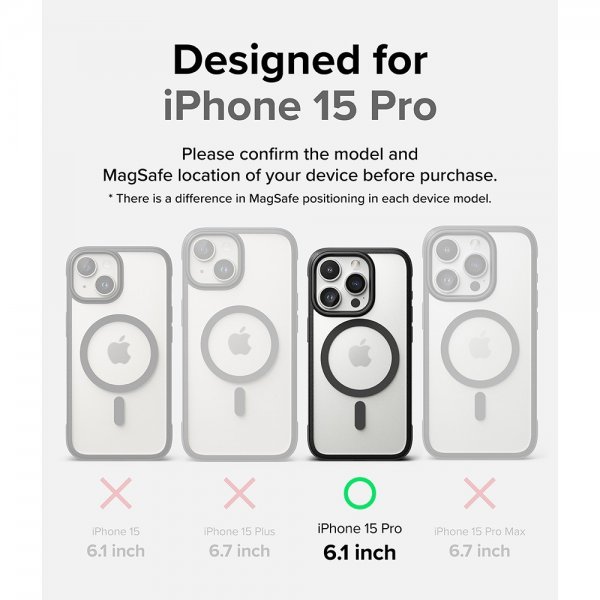 Ringke iPhone 15 Pro Deksel Fusion Bold Magnetic Matte Black