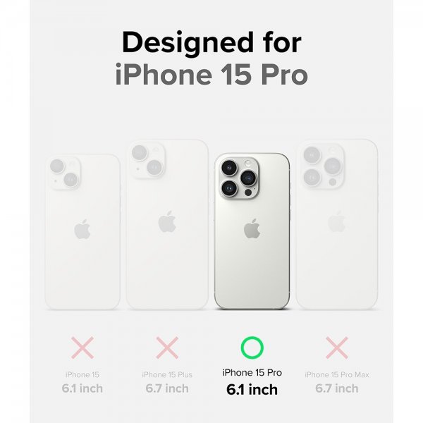 Ringke iPhone 15 Pro Deksel Fusion Bold Matte Black