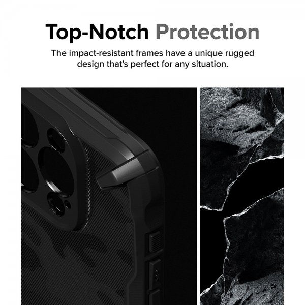 Ringke iPhone 15 Pro Deksel Fusion X Design Camo Black