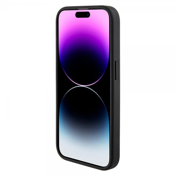Guess iPhone 15 Pro Deksel G Cube Grip Stand Svart