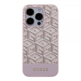 Guess iPhone 15 Pro Deksel G Cube MagSafe Rosa