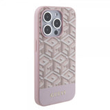 Guess iPhone 15 Pro Deksel G Cube MagSafe Rosa