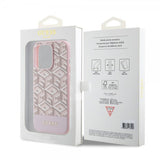 Guess iPhone 15 Pro Deksel G Cube MagSafe Rosa