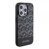 Guess iPhone 15 Pro Deksel G Cube MagSafe Svart