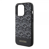 Guess iPhone 15 Pro Deksel G Cube MagSafe Svart
