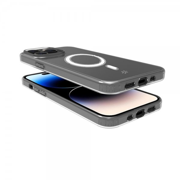 Celly iPhone 15 Pro Deksel GELSKINMAG MagSafe Transparent