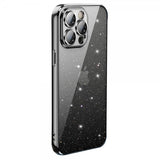 X-Level iPhone 15 Pro Deksel Glitter Transparent Svart