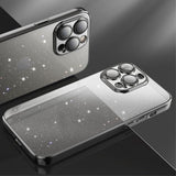 X-Level iPhone 15 Pro Deksel Glitter Transparent Svart