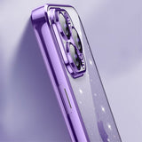 X-Level iPhone 15 Pro Deksel Glitter Transparent Svart
