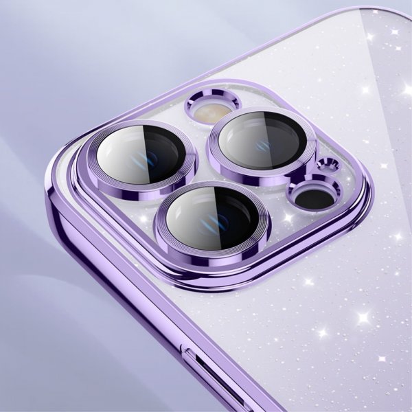 X-Level iPhone 15 Pro Deksel Glitter Transparent Svart