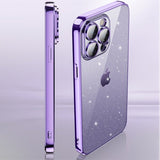 X-Level iPhone 15 Pro Deksel Glitter Transparent Svart